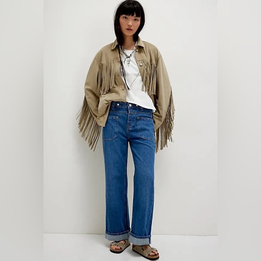 NWT We The Free Palmer Cuffed Jeans ~Tunnel Vision~